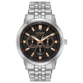 Citizen Eco Drive Corso Stainless With Rose Accents BU2070-55E